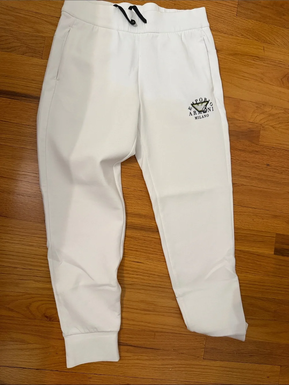 Emporio Armani Milano Men’s White Jogger Pants Size Small